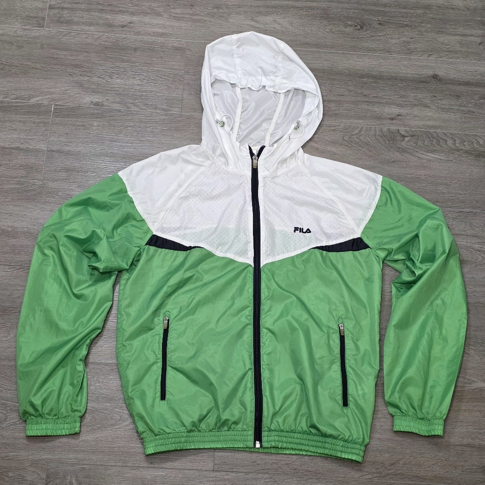 Fila Windbreaker Jacket Adult Size Small Made In Korea Sz  95